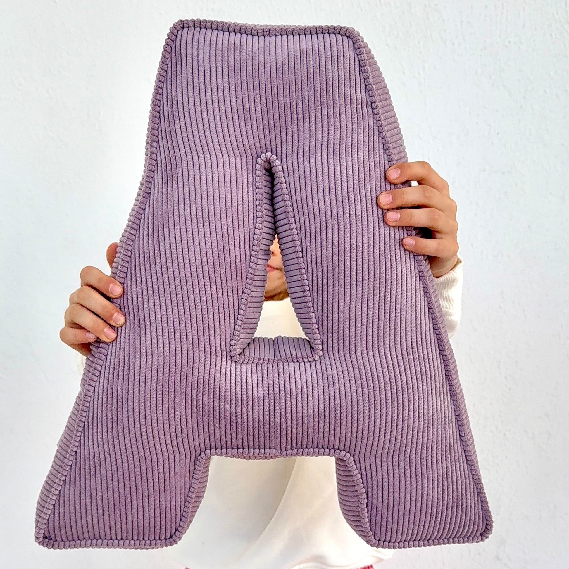 little girl with corduroy letter cushion A by bettys home 21