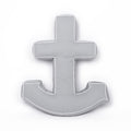 Anchor shaped cushion in grey by bettys home. nautical decoration for living room