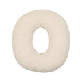 boucle letter cushion O teddy pillow by bettys home on white background