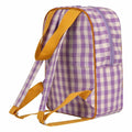 lilac gingham backpack by bettys home. checkered backpack in lilac 3