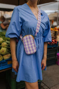Phone Pouch | Gingham | Lilac - www.bettyshome.com