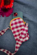 Phone Pouch | Gingham | Red Plum - www.bettyshome.com