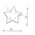 velvet small star cushion wine red by bettys home size picture