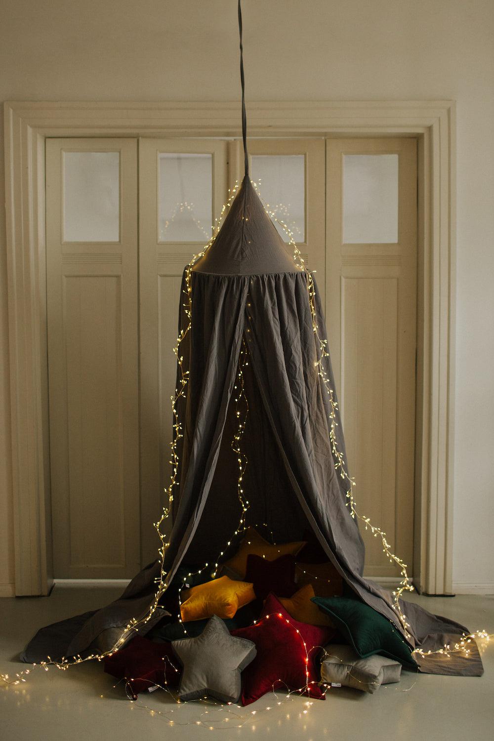 velvet small star cushion wine red by bettys home with other stars in christmas scenery under cotton canopy