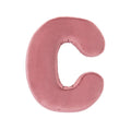 velvet letter cushion c in old rose pink by betty's home 