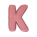 velvet letter cushion k old rose pink by betty's home front 