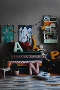 teenager room with velvet letter pillow a mint and velvet mattresses by bettys home