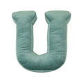 velvet letter cushion u mint by bettys home
