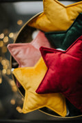 velvet little star pendant yellow with pompoms by bettys home in three colours wine star pendant  