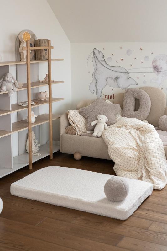 boucle letter cushion by bettys home boucle cushion boucle pillow floor mattress, teddy boucle mattress for modern nursery