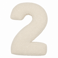 Boucle Number Cushion 2 in cream by Bettys home. Cushion in shape of number