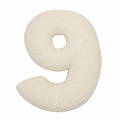 Boucle Number Cushion 9 in cream by Bettys home. Cushion in shape of number