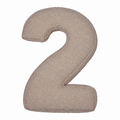 Boucle Number Cushion 2 in mocha by Bettys home. Cushion in shape of number