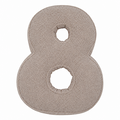 Boucle Number Cushion 8 in mocha by Bettys home. Cushion in shape of number