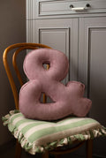 corduroy letter cushion & by bettys home in kids room on chair. Cushion in shape of letter