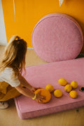 pink corduroy matters and large corduroy floor pouf pink by Bettys home and little child