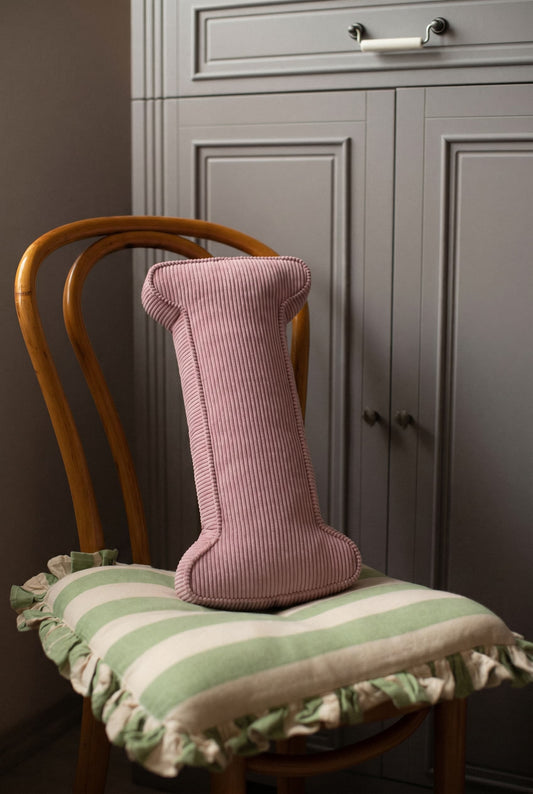 corduroy letter cushion I by bettys home in kids room on chair. Cushion in shape of letter