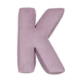 Corduroy Letter Cushion K by Bettys Home in lavender 