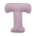 Corduroy Letter Cushion T by Bettys Home in lavender 