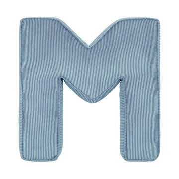 Corduroy Letter Cushion M by Bettys Home in blue 