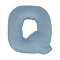 Corduroy Letter Cushion Q by Bettys Home in blue 
