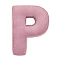 Corduroy Letter Cushion P by Bettys Home in pink 