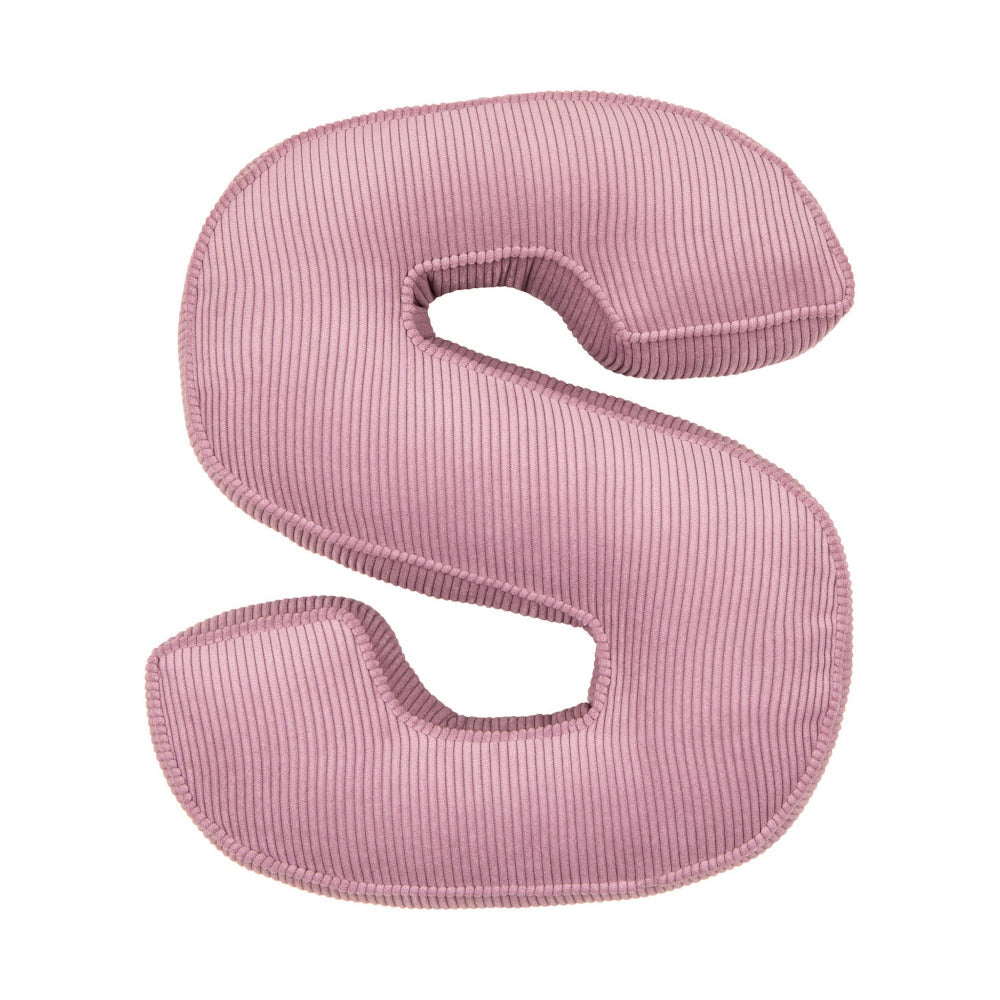 Corduroy Letter Cushion S by Bettys Home in pink 