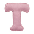 Corduroy Letter Cushion T by Bettys Home in pink 
