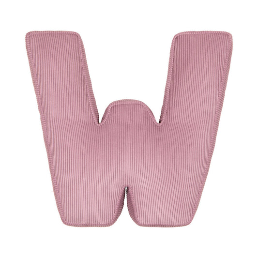 Corduroy Letter Cushion W by Bettys Home in pink 
