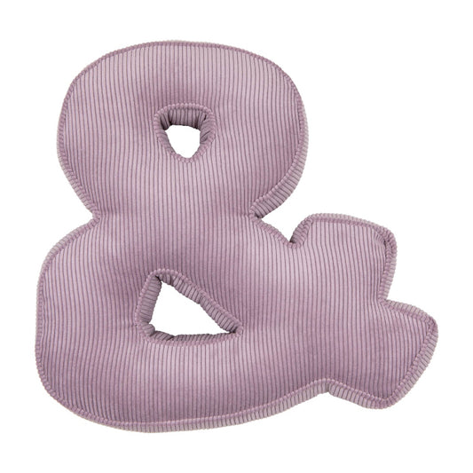 Corduroy Letter Cushion & by Bettys Home in lavender 
