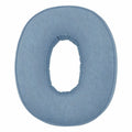 Corduroy Number Cushion 0 in blue by Bettys home. Cushion in shape of number