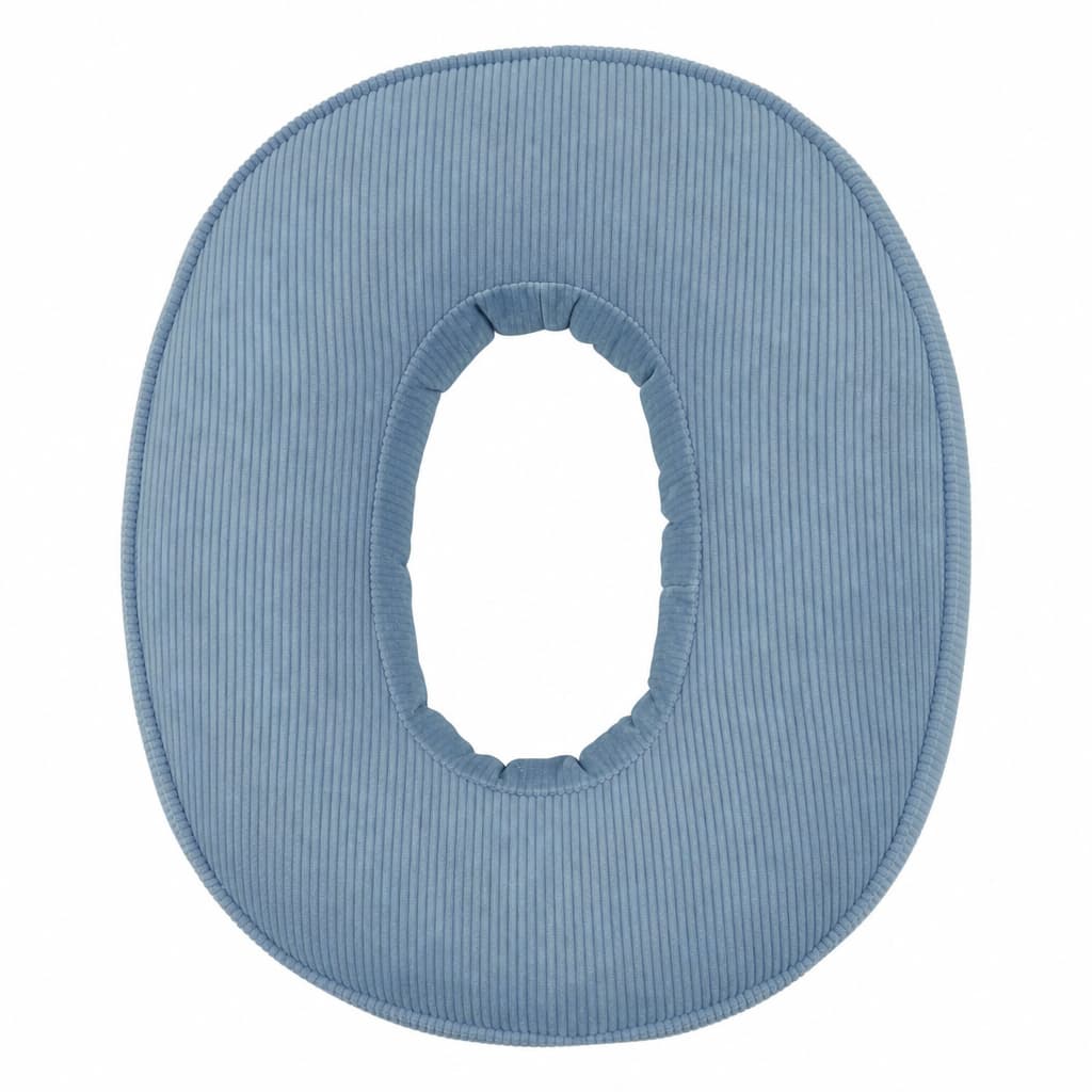 Corduroy Number Cushion 0 in blue by Bettys home. Cushion in shape of number