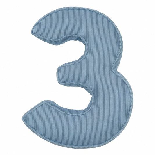 Corduroy Number Cushion 3 | Number Pillow 3