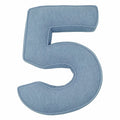 Corduroy Number Cushion 5 in blue by Bettys home. Cushion in shape of number