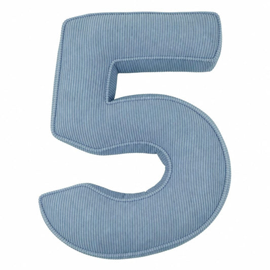 Corduroy Number Cushion 5 | Number Pillow 5