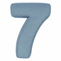 Corduroy Number Cushion 7 in blue by Bettys home. Cushion in shape of number