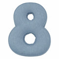 Corduroy Number Cushion 8 in blue by Bettys home. Cushion in shape of number