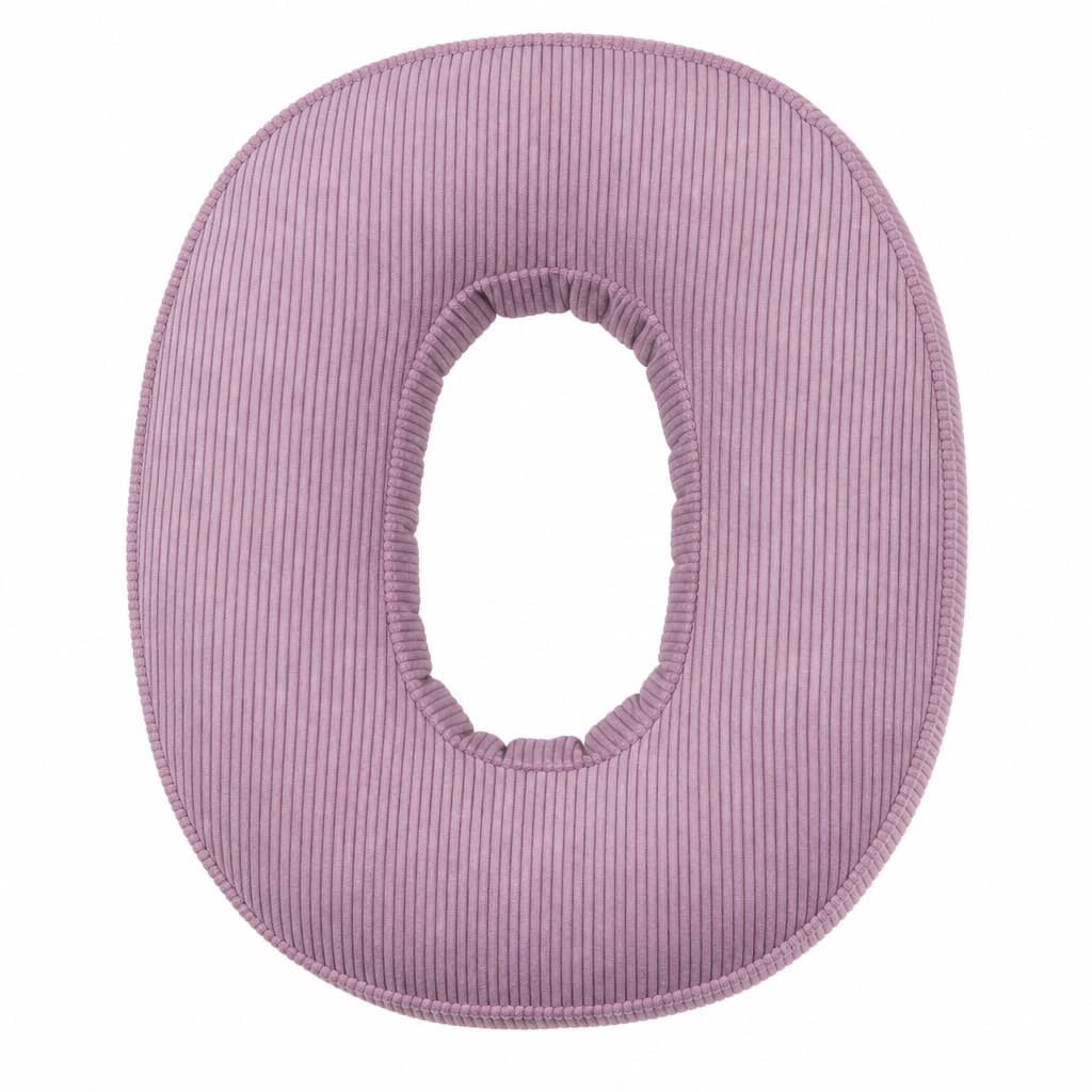 Corduroy Number Cushion 0 in lavender by Bettys home. Cushion in shape of number