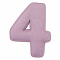 Corduroy Number Cushion 4 in lavender by Bettys home. Cushion in shape of number