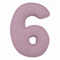Corduroy Number Cushion 6 in lavender by Bettys home. Cushion in shape of number