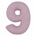 Corduroy Number Cushion 9 in lavender by Bettys home. Cushion in shape of number
