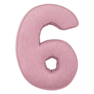 Corduroy Number Cushion 6 by Bettys home. Cushion in shape of number