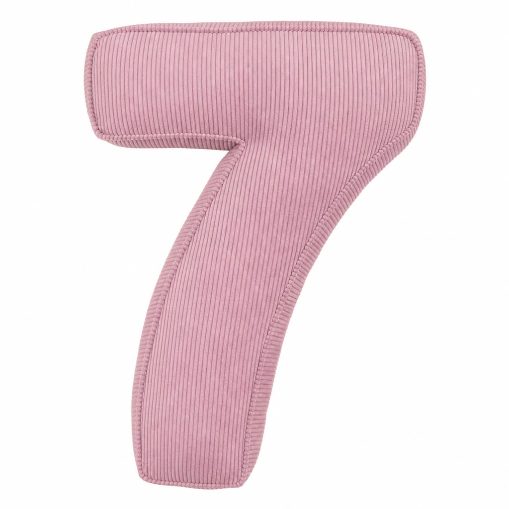 Corduroy Number Cushion 7 by Bettys home. Cushion in shape of number