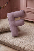 corduroy letter cushion F by bettys home in kids room on boucle mattress 