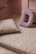 corduroy letter cushion D by bettys home next to boucle mattress