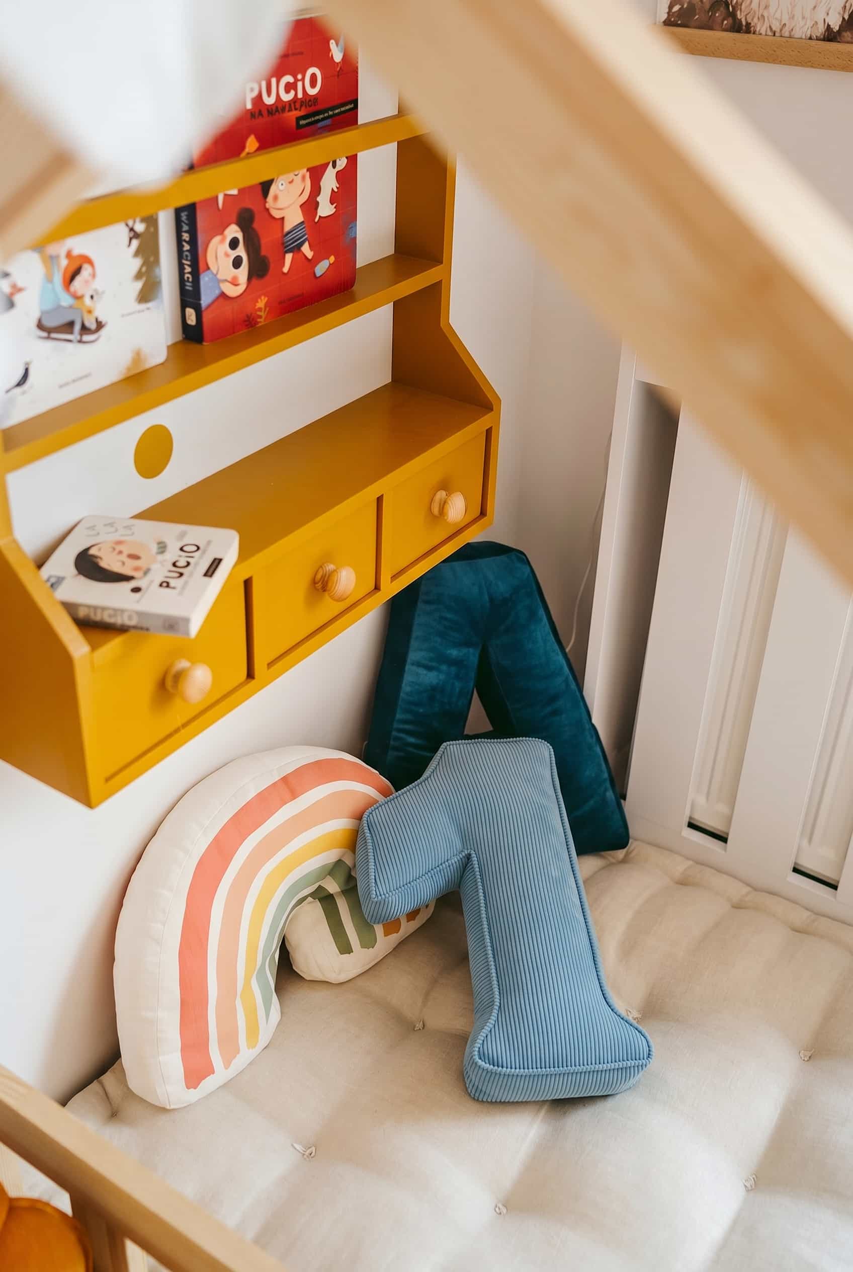 corduroy number cushion 1 by bettys home in kids room in bed