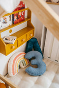 Corduroy Number Cushion by Bettys Home on kids bed 