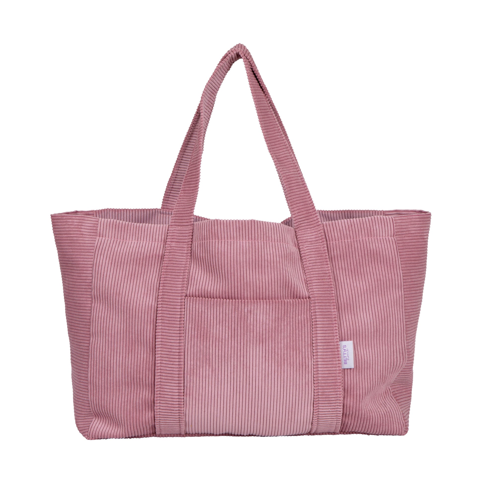 Large Corduroy Shopper Bag in Pink by Bettys Home. Corduroy Tote bag Bettys Home c