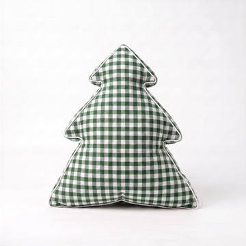 Checkred Christmas Tree Cushion | Cushion Christmas Tree Green