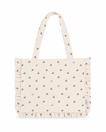 Cherry Ruffle Tote Bag | Cherry Frill Shopper Bag
